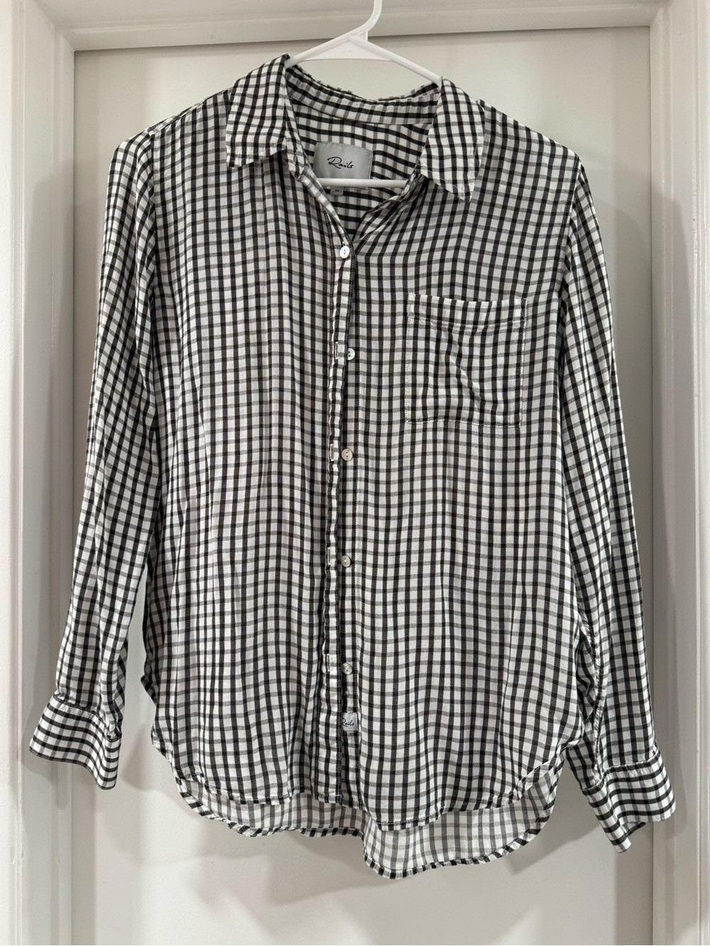 Rails women’s Black & White Check Button-Up Shirt